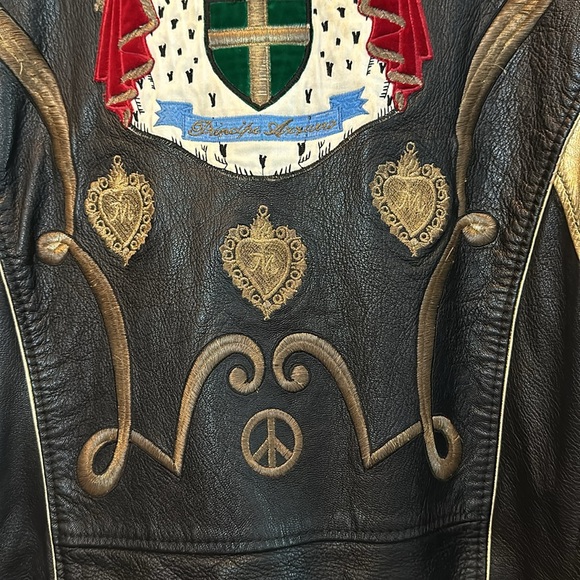 RARE RARE Leather Velvet Moschino Couture Leather Jacket - Picture 5 of 16